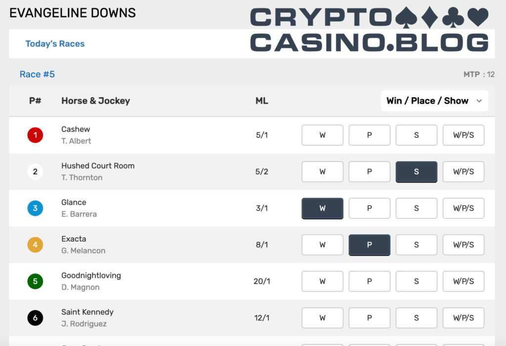 Evangeline Downs Accepts Crypto Bets With Online Partner