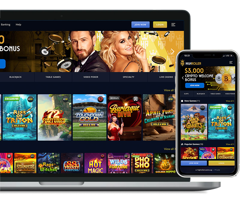 High Roller Casino Homepage